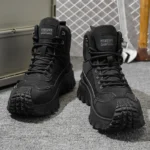 Botas de Hombre con Suela Gruesa y Caña Alta, Antideslizantes y Resistentes al Desgaste, Ideales para Senderismo al Aire Libre y Uso Diario Informal - AliExpress 322 - Image 3