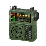 Radio portátil de banda completa, receptor de radio FM AM SW recargable, altavoz inalámbrico Bluetooth para exteriores con conector para auriculares, puerto USB TF