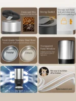 Alimentador automático para perros o gatos 5LSUS, cámara de 1080P con Control remoto, dispensador inteligente de comida para gatos, comedero automático para perros y gatos, accesorios para mascotas - Image 6
