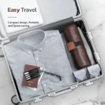 Neceser para hombre, organizador de viaje, bolsa colgante, resistente al agua, bolsa de afeitar de cuero PU para baño - AliExpress 15 - Image 4