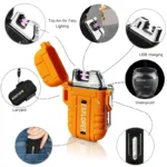 Nuevo encendedor de Plasma de doble arco a prueba de viento, encendedor recargable por USB resistente al agua, adecuado para barbacoa al aire libre, vela, accesorios para fumar - AliExpress 15 - Image 3