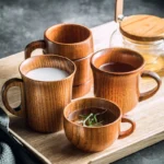 Tazas de madera hechas a mano con mango de madera de azufaifo, tazas con mango para cerveza, café, té de la leche, taza Natural hecha a mano para Bar de cocina - AliExpress 15 - Image 5