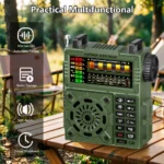 Radio portátil de banda completa, receptor de radio FM AM SW recargable, altavoz inalámbrico Bluetooth para exteriores con conector para auriculares, puerto USB TF - Image 5