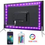Cinta de luz LED con Bluetooth y USB, cinta Flexible de luces RGB, 5050 SMD, 5V, diodo autoadhesivo para TV y Escritorio - AliExpress 39