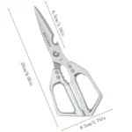 Tijeras de cocina, tijeras domésticas multifuncionales de acero inoxidable para cortar pollo y pescado, tijeras especiales - Image 6