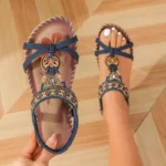 Sandalias de mujer Sandalias bohemias Sandalias de playa de suela blanda para exteriores Plataforma Zapatos casuales ligeros para mujer Sandalias planas de talla grande - Image 6