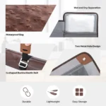 Neceser para hombre, organizador de viaje, bolsa colgante, resistente al agua, bolsa de afeitar de cuero PU para baño - AliExpress 15 - Image 2