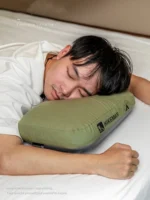 Almohada para acampar al aire libre, almohada cervical de viaje de espuma viscoelástica, almohada portátil para la pausa del almuerzo, almohada de memoria de rebote lento - Image 2