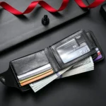Carteras para Hombre con cerrojo con patrón de 100 dólares estadounidenses, Cartera de cuero para Hombre con tarjetero con cremallera, monedero con bolsillo, Cartera para Hombre - AliExpress 1524 - Image 6