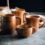 Tazas de madera hechas a mano con mango de madera de azufaifo, tazas con mango para cerveza, café, té de la leche, taza Natural hecha a mano para Bar de cocina - AliExpress 15 - Image 4