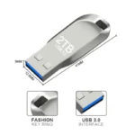 Pen Drive Usb 3,0 de Metal de 2TB, unidad Flash Usb de alta velocidad de 1TB, resistente al agua, nuevo adaptador de TYPE-C actualizado - Image 5
