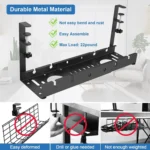 Estante de almacenamiento telescópico debajo de la Mesa, bandeja de gestión de cables de Metal, organizador de cables para escritorio de oficina en casa, accesorios de almacenamiento sin perforación - AliExpress 15 - Image 5