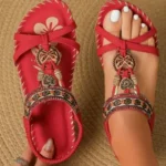 Sandalias de mujer Sandalias bohemias Sandalias de playa de suela blanda para exteriores Plataforma Zapatos casuales ligeros para mujer Sandalias planas de talla grande - Image 5