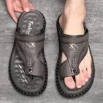 Sandalias de marca para hombre, zapatos de playa antideslizantes de suela blanda de verano, zapatillas cómodas para exteriores para hombre, sandalias de lujo de alta calidad - AliExpress 322 - Image 3