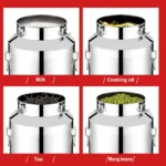 Contenedor de Grasa de Acero Inoxidable con Grifo y Tapa Hermética de 5L/9L/14L, Cubeta de Leche Hermética, Tanque Sellado para Vino - Image 4