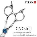 Tijeras de Corte TITAN, Herramientas de Barbería, Tijeras Profesionales de Peluquería de 5.5/6.0 Pulgadas, Acero ATS314 - AliExpress - Image 4