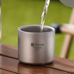 Taza de café de aleación de titanio, taza de té de doble capa, vajilla para acampar al aire libre, 1 ud. - AliExpress 18 - Image 5