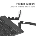 MRSVI-teclado plegable portátil con Bluetooth, dispositivos de teclado inalámbrico con soporte, teclado plegable recargable para teléfono y tableta - Image 5