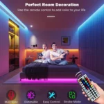 Tira de Luces Led RGB, 5m, 10m, 20m, 30m, luz Led para habitación con Control por aplicación, cinta Flexible, Luces, cinta Led para decoración de habitación y dormitorio - AliExpress 39 - Image 3