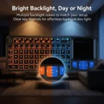 Mini Teclado MRSVI A8 PLUS, Teclado Inalámbrico Retroiluminado de 2.4GHz y Bluetooth 5.0 con Panel Táctil para Android TV Box, Mac, Laptop, Windows - AliExpress 7 - Image 3