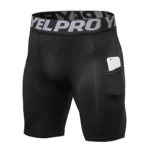Pantalones cortos deportivos para hombre, pantalones cortos de compresión para correr con bolsillo, pantalones cortos de entrenamiento de secado rápido para gimnasio, mallas deportivas para Fitness para hombre - AliExpress 201768104 - Image 3