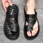 Sandalias de marca para hombre, zapatos de playa antideslizantes de suela blanda de verano, zapatillas cómodas para exteriores para hombre, sandalias de lujo de alta calidad - AliExpress 322 - Image 2