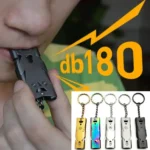 Llavero con colgante de silbato de doble tubo, herramienta portátil de supervivencia al aire libre de alto decibelio, herramienta de Camping de emergencia, multifunción, 1 ud. - AliExpress 30 - Image 2