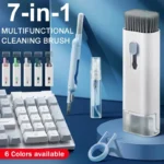 Kit de cepillo limpiador de teclado de ordenador 7 en 1, pluma de limpieza de auriculares para auriculares, herramientas de limpieza de teclado, Kit extractor de teclas - AliExpress 202192403