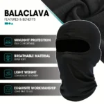 Pasamontañas de secado rápido, máscara deportiva de cara completa, gorros suaves y transpirables, casco de ciclismo, forro para correr, senderismo, capucha de pesca, 3 piezas - Image 3
