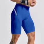 Pantalones cortos de culturismo para Hombre, bragas de gimnasio con entrepierna para entrenamiento físico, medias de compresión elásticas para músculos vivos, mallas ajustadas para Hombre - AliExpress 201768104 - Image 4