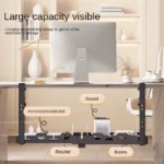 Estante de almacenamiento telescópico debajo de la Mesa, bandeja de gestión de cables de Metal, organizador de cables para escritorio de oficina en casa, accesorios de almacenamiento sin perforación - AliExpress 15 - Image 2