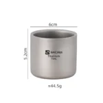 Taza de café de aleación de titanio, taza de té de doble capa, vajilla para acampar al aire libre, 1 ud. - AliExpress 18 - Image 4
