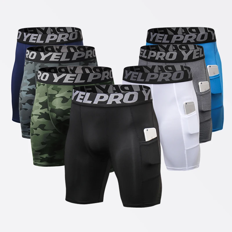 Se99d78b10e1c424399443e6a5316bc06F.webp Pantalones cortos deportivos para hombre, pantalones cortos de compresión para correr con bolsillo, pantalones cortos de entrenamiento de secado rápido para gimnasio, mallas deportivas para Fitness para hombre - AliExpress 201768104 - Image 1