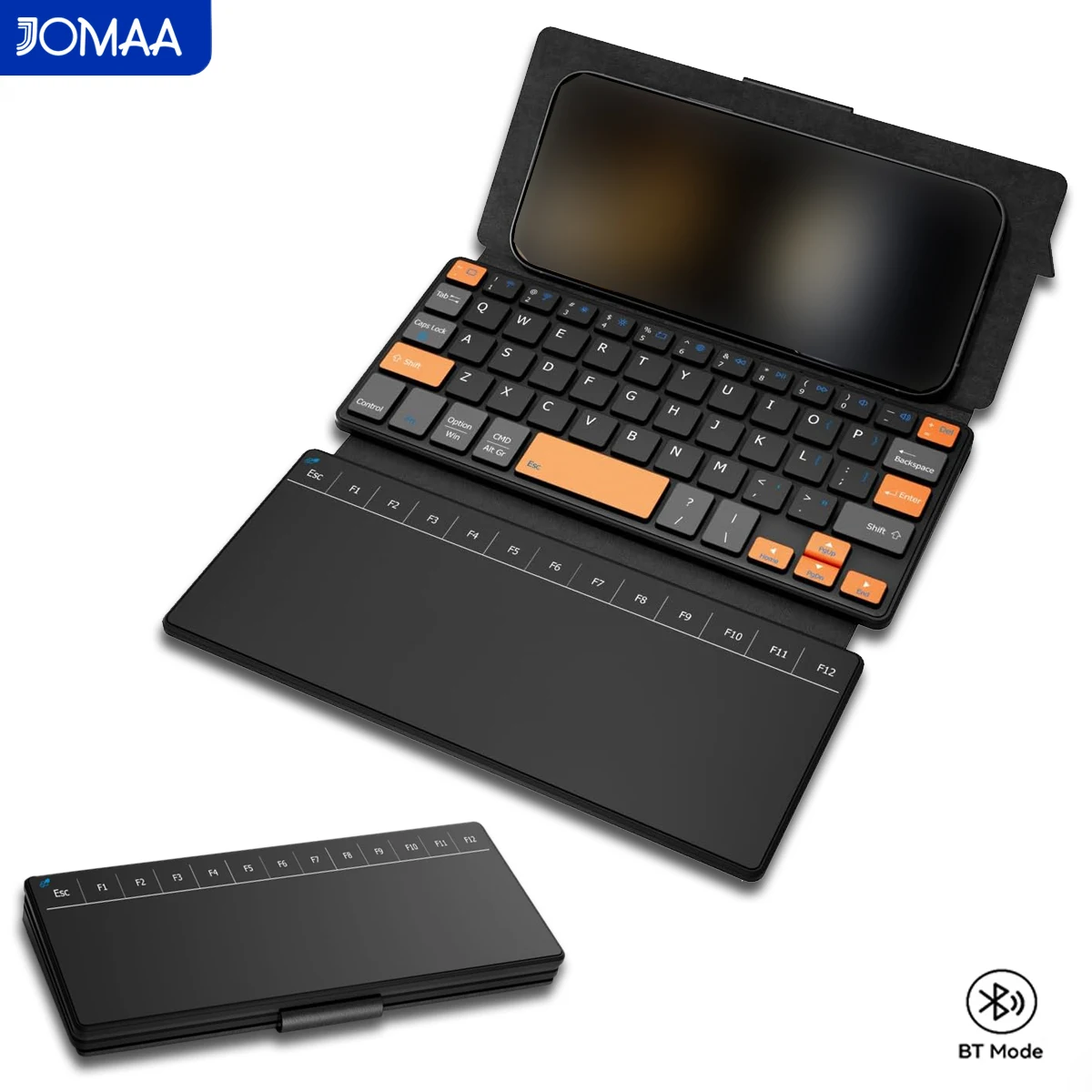 See9f554d2b83429d8ac42684cca51d28X.webp Teclado Inalámbrico Portátil de 59 Teclas con Panel Táctil Grande, Teclado Táctil Inalámbrico Bluetooth Recargable con Soporte de Cuero - Image 1