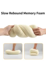 Almohada para acampar al aire libre, almohada cervical de viaje de espuma viscoelástica, almohada portátil para la pausa del almuerzo, almohada de memoria de rebote lento - Image 6