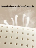 Almohada para acampar al aire libre, almohada cervical de viaje de espuma viscoelástica, almohada portátil para la pausa del almuerzo, almohada de memoria de rebote lento - Image 4