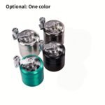 Molino y triturador de aleación de zinc de 5.4 mm: Diseño de 4 capas anti-obstrucción con mango de metal - Adecuado para hierbas/sal de roca | Triturador manual de bolsillo para camping y cocinas | Resistente al óxido, no necesita baterías - Perfecto para camping al aire libre - Image 3