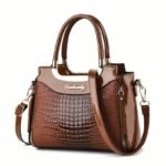 Bolso para Madre, Bolso Familiar para Mujer con Diseño de Cocodrilo Patente, Bolso de Moda Versátil y Popular de Hombro Cruzado, Regalo de Acción de Gracias