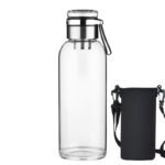 Vaso de vidrio multicapacidad con funda, taza infusora de té de vidrio extragrande portátil para exteriores, vaso para beber con separación de té y agua, taza transparente resistente al calor y al frío para preparar té, botella de agua portátil, jarra para agua fría, vaso de bebida multiusos - Image 8