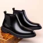 Botas Chelsea de caña alta prémium de otoño e invierno para hombre, informales de negocios antideslizantes para exteriores, zapatos clásicos, diseño elástico de punta puntiaguda - Image 8