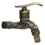 Grifo de pared elegante con dragón dorado - Grifo de bronce vintage rústico con mango único, ideal para cocina, baño, jardín al aire libre - Aleación de zinc duradera con válvula de acero inoxidable, grifo al aire libre | Grifo decorativo | Grifo duradero - Image 7