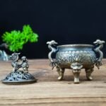 1 Porta Incienso de Metal, Porta Incienso Kirin Doméstico con Tapa, Adecuado para Decoraciones de Año Nuevo, Navidad, Día de San Patricio, Decoraciones de Pascua, Decoraciones de Salón de Belleza, Decoraciones de Primavera para el Hogar - Image 6