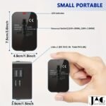 1 Pieza, Adaptador De Viaje Con Certificación De Cumplimiento, Enchufe De EE. UU/UE/Reino Unido/Au, Diseño Todo En Uno Mundial, Cargador De Pared Para Teléfono Y Tableta Con Interfaz Universal, Cubre Más De 150 Países, Compatible Con IPhone, Samsung, Xiaomi, Para Android, IPad, Automóvil, Regalo Ideal Para Vacaciones - Image 3