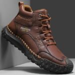 Zapatillas de moda para hombre, casuales, hechas a mano, para caminar y hacer senderismo, talla masculina, en , marrón y gris