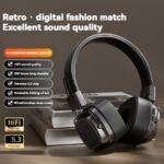 Auriculares inalámbricos retro de gran sonido con tecnología Wireless 5.3 - Cero lag para gaming, audio de alta fidelidad y bajos potentes, batería duradera de 350Mah, perfectos para amantes de la música y deportistas - Image 9