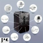 1 Pieza, Adaptador De Viaje Con Certificación De Cumplimiento, Enchufe De EE. UU/UE/Reino Unido/Au, Diseño Todo En Uno Mundial, Cargador De Pared Para Teléfono Y Tableta Con Interfaz Universal, Cubre Más De 150 Países, Compatible Con IPhone, Samsung, Xiaomi, Para Android, IPad, Automóvil, Regalo Ideal Para Vacaciones - Image 5