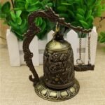 Campana decorativa de dragón de bronce chino antiguo hecha a mano, decoración china de Feng Shui para escritorio, hogar y dormitorio, un adorno de amuleto de la suerte - Image 4