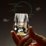 6 vasos elegantes de vidrio para shot con detalles de hojas doradas - Vasos de 15 ml/0.5 oz para mezcal/tequila, reutilizables, lavables a máquina, perfectos para regalo del Día del Padre - Image 2