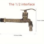 IDOLPACK Grifo Exterior de Alta Resistencia en Bronce Antiguo - Conector de Manguera de Jardín de Un Solo Agujero, Pico Roscado /EU, Dispositivo de Riego de Césped de Aleación Duradera, Compatible con Tubería de Fuente (Herrajes) - Image 6