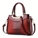 Bolso para Madre, Bolso Familiar para Mujer con Diseño de Cocodrilo Patente, Bolso de Moda Versátil y Popular de Hombro Cruzado, Regalo de Acción de Gracias - Image 7